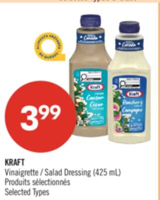 KRAFT vinaigrette 425 mL