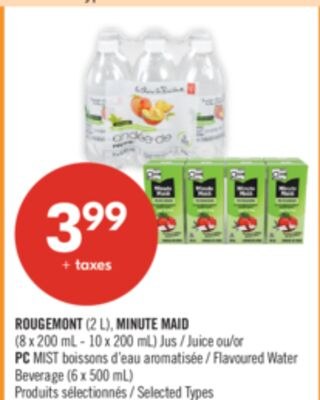 ROUGEMONT 2 L, MINUTE MAID jus 8 x 200 mL - 10 …