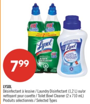 LYSOL Désinfectant à lessive (1,2 L) ou nettoya…