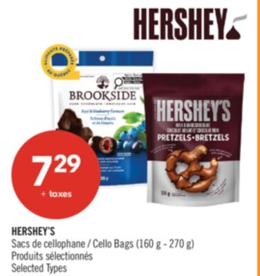 HERSHEY'S sacs de cellophane