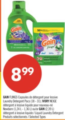 GAIN FLINGS Capsules de détergent pour lessive …