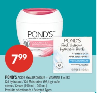 POND'S ACIDE HYALURONIQUE + VITAMINE E et B3, G…