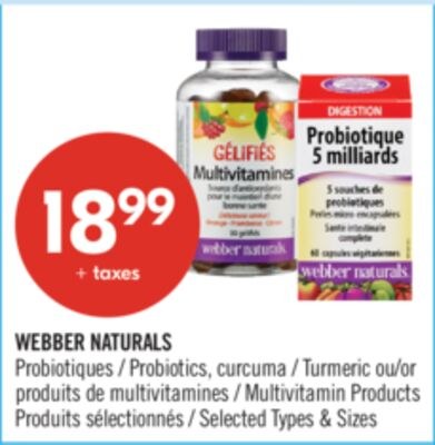 WEBBER NATURALS Probiotiques Turmeric ou produi…