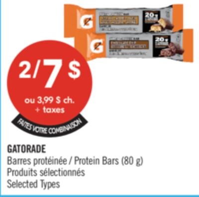 GATORADE Barres protéinés