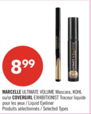 MARCELLE ULTIMATE VOLUME Mascara, KOHL ou COVER…