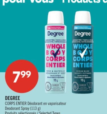 DEGREE CORPS ENTIER Déodorant en vaporisateur