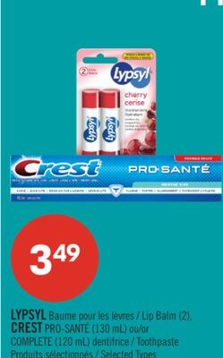 LYPSYL Baume pour les lèvres (2), CREST PRO-SAN…