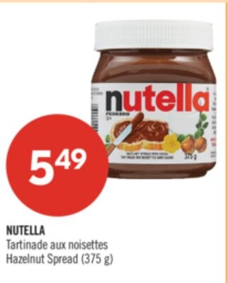 NUTELLA Tartinade aux noisettes