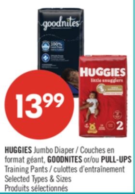 HUGGIES Jumbo Diapers GOODNITES or PULL-UPS Tra…