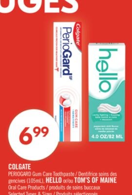 COLGATE PERIOGARD Gum Care Toothpaste, HELLO or…
