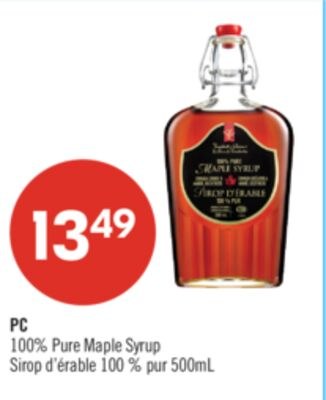 PC 100% Pure Maple Syrup