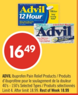 ADVIL Ibuprofen Pain Relief Products