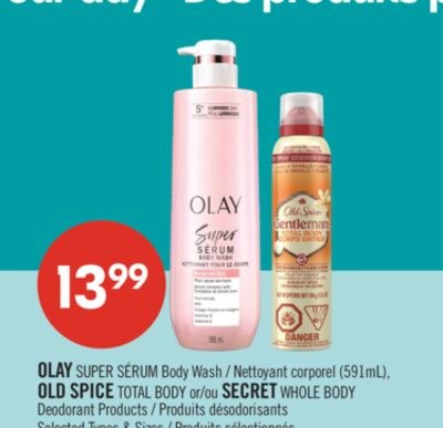 OLAY SUPER SERUM Body Wash (591 ml), OLD SPICE …