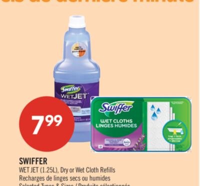 SWIFFER WET JET (1.25), Dry or Wet Cloth Refills