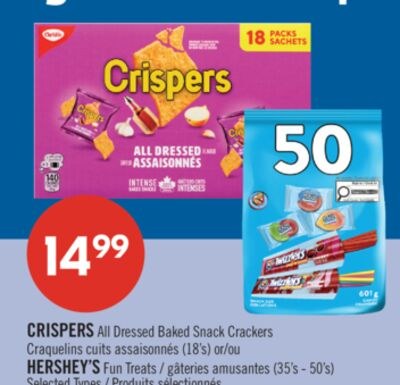 CRISPERS All Dressed Baked Snack Crackers 18's)…
