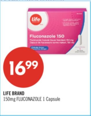 LIFE BRAND 150mg FLUCONAZOLE 1 Capsule