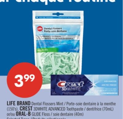 LIFE BRAND Dental Flossers Mint (150's), CREST …