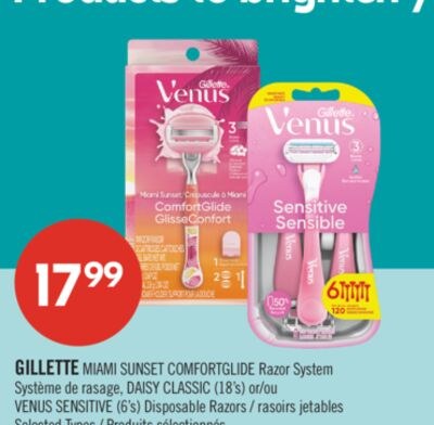 GILLETTE MIAMI SUNSET COMFORTGLIDE Razor System…
