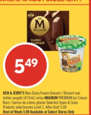 BEN & JERRY'S Nos-Dairy Frozen Dessert (473mL) …