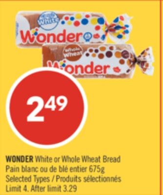 WONDER White or Whole Wheat Bread