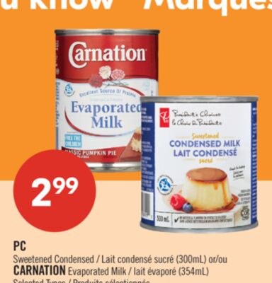 PC Sweetened Condensed (300mL) or CARNATION Eva…