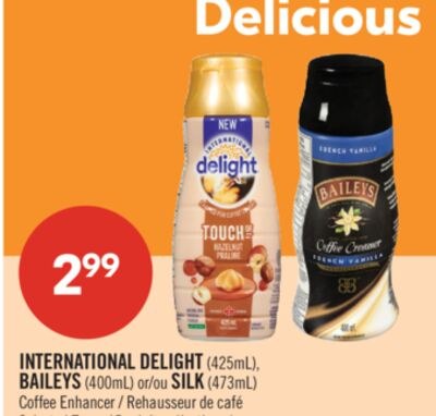 INTERNATIONAL DELIGHT (425mL), BAILEYS (400mL) …