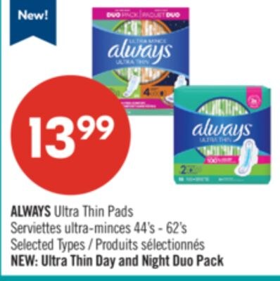 ALWAYS Ultra Thin Pads