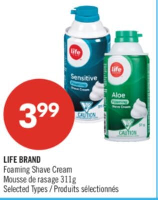 LIFE BRAND Foaming Shave Cream