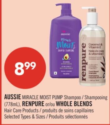 AUSSIE MIRACLE MOIST PUMP Shampoo (778mL), RENP…