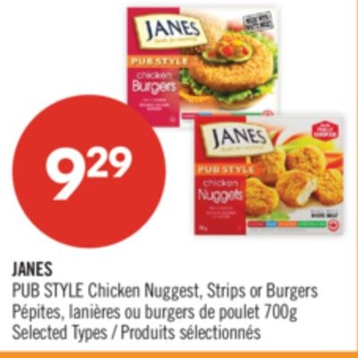 JANES PUB STYLE Chicken Nuggest, Strips or Burg…