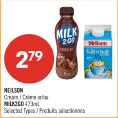 NEILSON Cream or MILK2GO