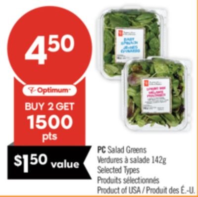 PC Salad Greens 142g