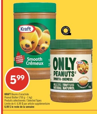 KRAFT Beurre d'arachide
