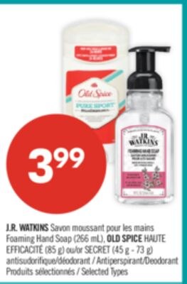 J.R. WATKINS Savon moussant pour les mains Foam…