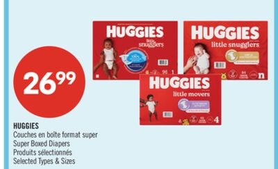 HUGGIES Couches en boîte format super