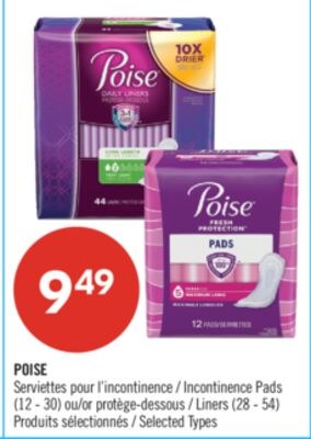POISE Serviettes pour l'incontinence (12 - 30) …