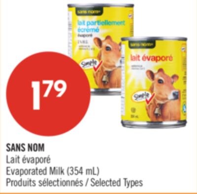 SANS NOM Lait évaporé