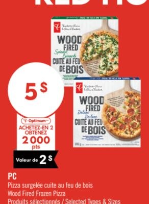 PC Pizza surgelée cuite au feu de bois