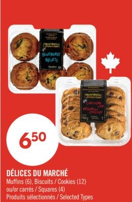 DÉLICES DU MARCHÉ Muffins (6), Biscuits (12) ou…