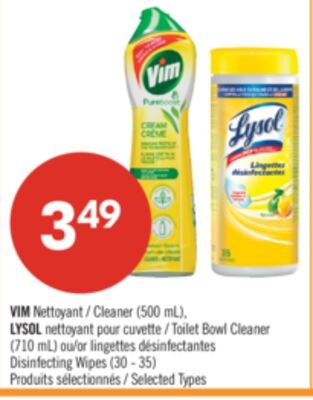 VIM Nettoyant (500 mL), LYSOL nettoyant pour cu…