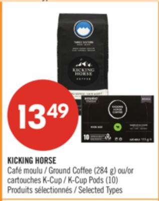 KICKING HORSE Café moulu (284 g) ou cartouches …