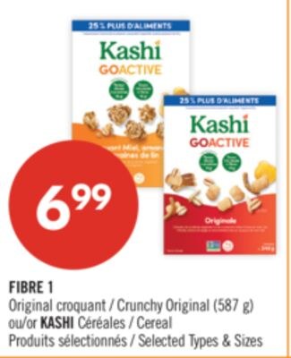 FIBRE 1 Original croquant (587 g) ou KASHI Céré…