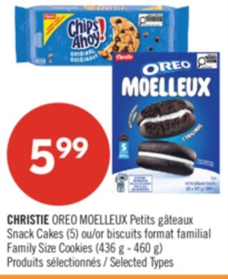 CHRISTIE OREO MOELLEUX Petits gâteaux (5) ou bi…