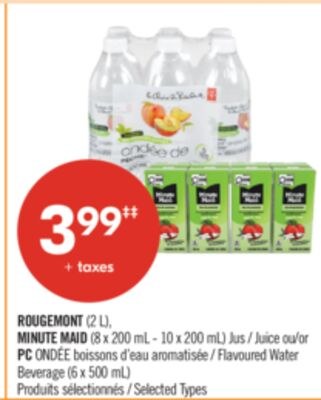 ROUGEMONT (2 L), MINUTE MAID (8 x 200 mL - 10 x…