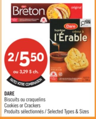 DARE Biscuits ou craquelins