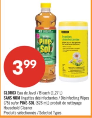CLOROX Eau de Javel / Bleach (1,27 L) SANS NOM …