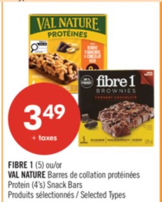 FIBRE 1 (5) ou VAL NATURE Barres de collation p…