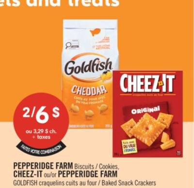 PEPPERIDGE FARM Cookies, CHEEZ-IT or PEPPERIDGE…