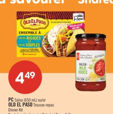 PC Salsa (650 ml) ou OLD EL PASO Trousse-repas