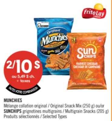 MUNCHIES Mélange collation original (250 g) ou …